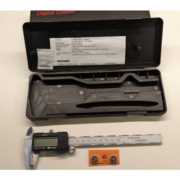 Digital Caliper Measuring Tool, with Large LCD Screen, Easy Switch Inch/MM/Fract - Picture 2 of 2